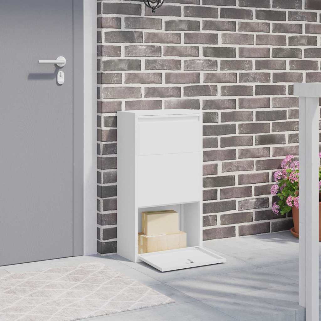 Pakket inwerp box met opslag met slot Wit 44 x 22 x 82 cm Staal is nu te koop bij PeponiXL, paradijselijk wonen!