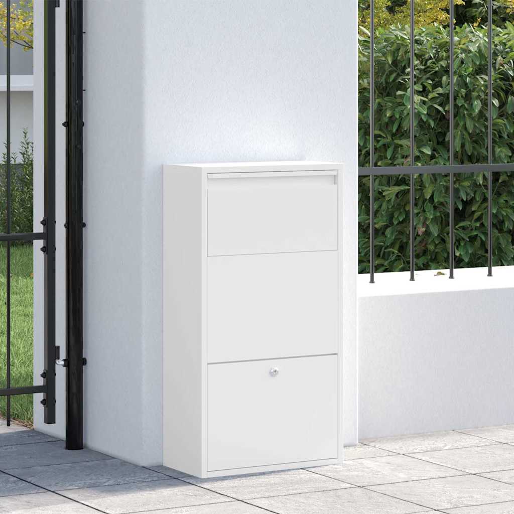 Pakket inwerp box met opslag met slot Wit 44 x 22 x 82 cm Staal is nu te koop bij PeponiXL, paradijselijk wonen!