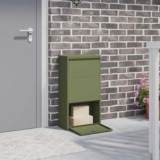 Pakket inwerp box met opslag Olijf Groen 44 x 22 x 82 cm Staal is nu te koop bij PeponiXL, paradijselijk wonen!