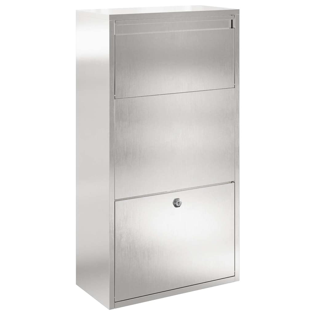 Pakket inwerp box Zilver 44 x 22 x 82 cm Roestvrij staal is nu te koop bij PeponiXL, paradijselijk wonen!