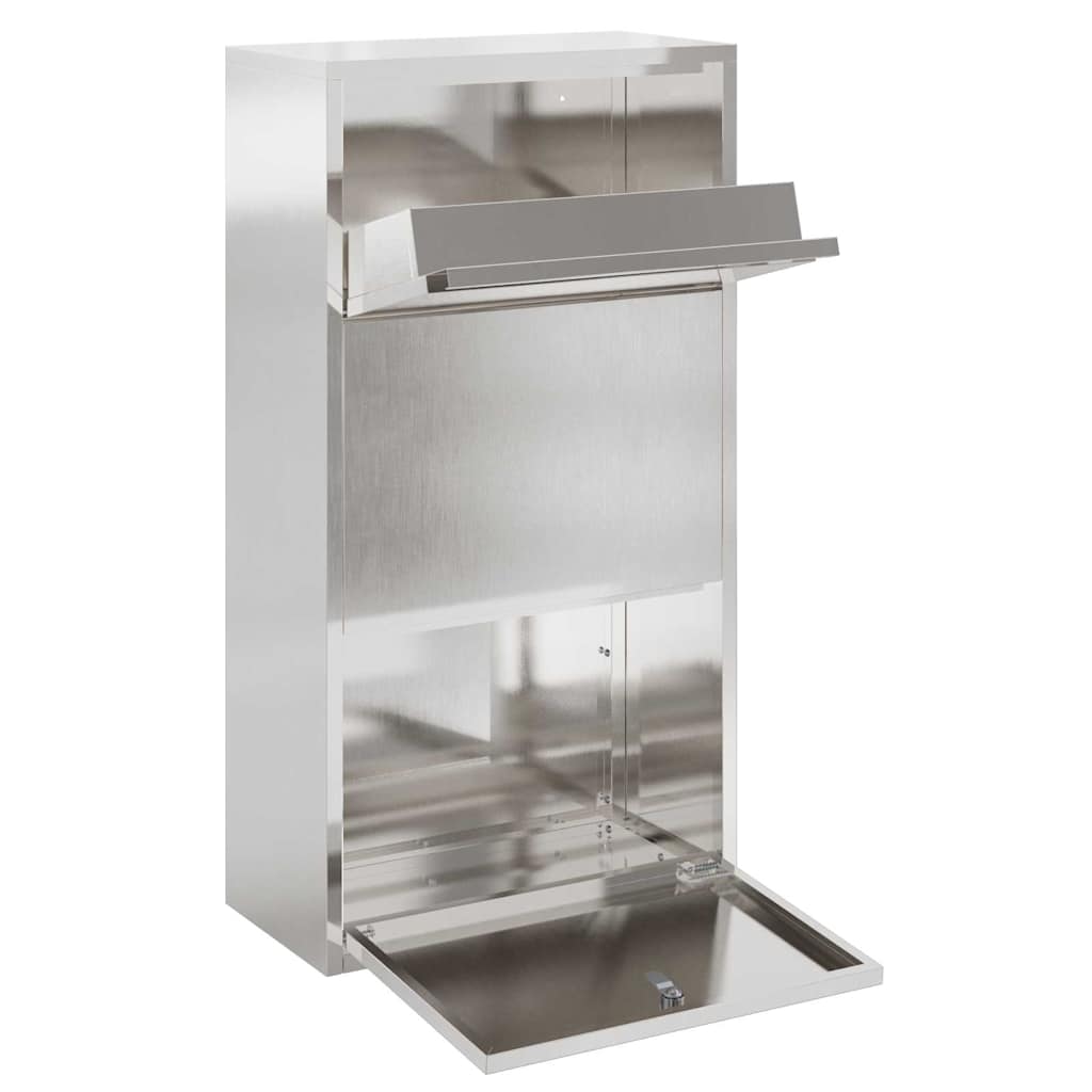 Pakket inwerp box Zilver 44 x 22 x 82 cm Roestvrij staal is nu te koop bij PeponiXL, paradijselijk wonen!