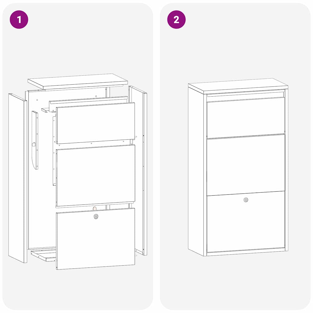 Pakket inwerp box Zilver 44 x 22 x 82 cm Gegalvaniseerd staal is nu te koop bij PeponiXL, paradijselijk wonen!