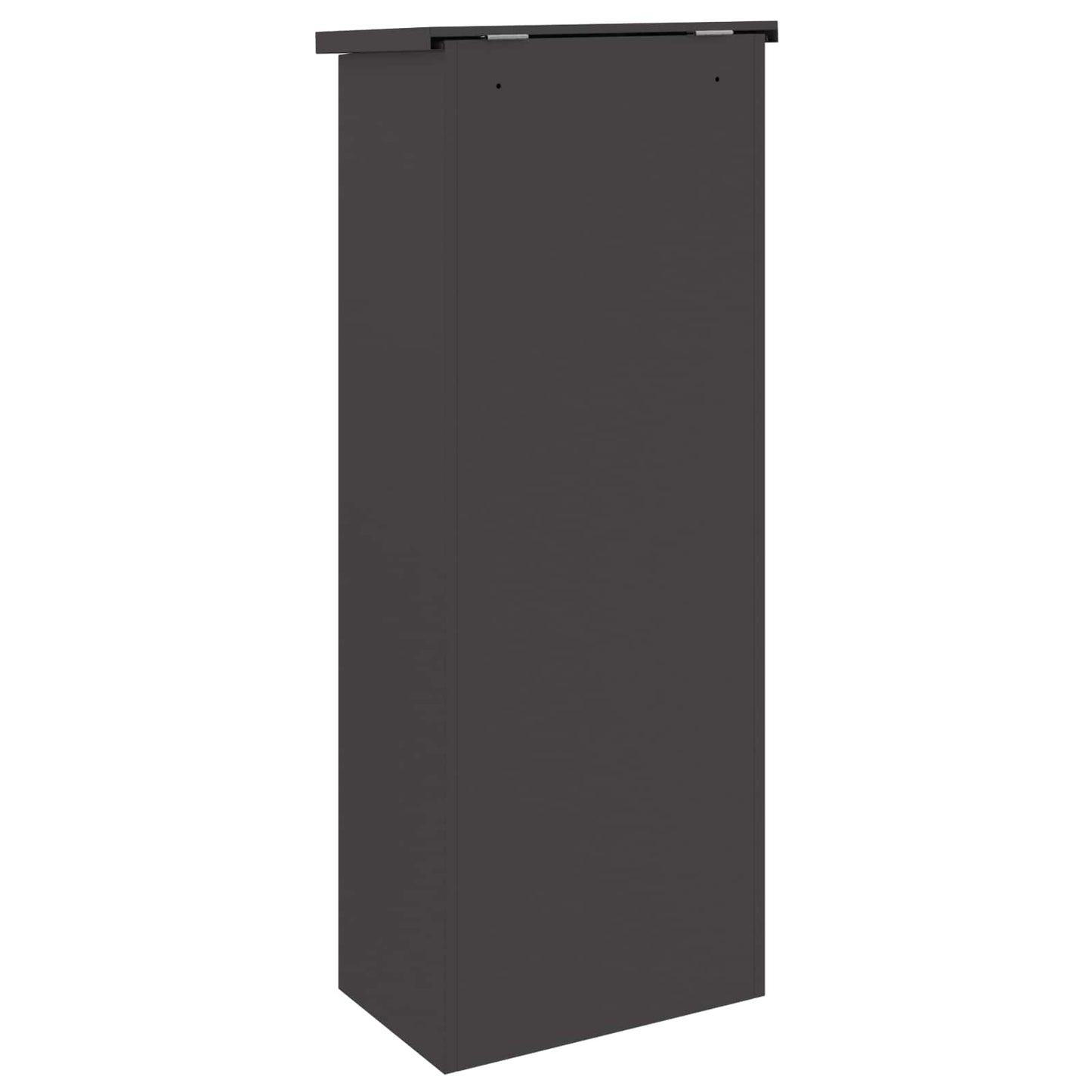 Pakket inwerp box met opslag Zwart 44,5 x 29 x 110,5 cm Staal is nu te koop bij PeponiXL, paradijselijk wonen!