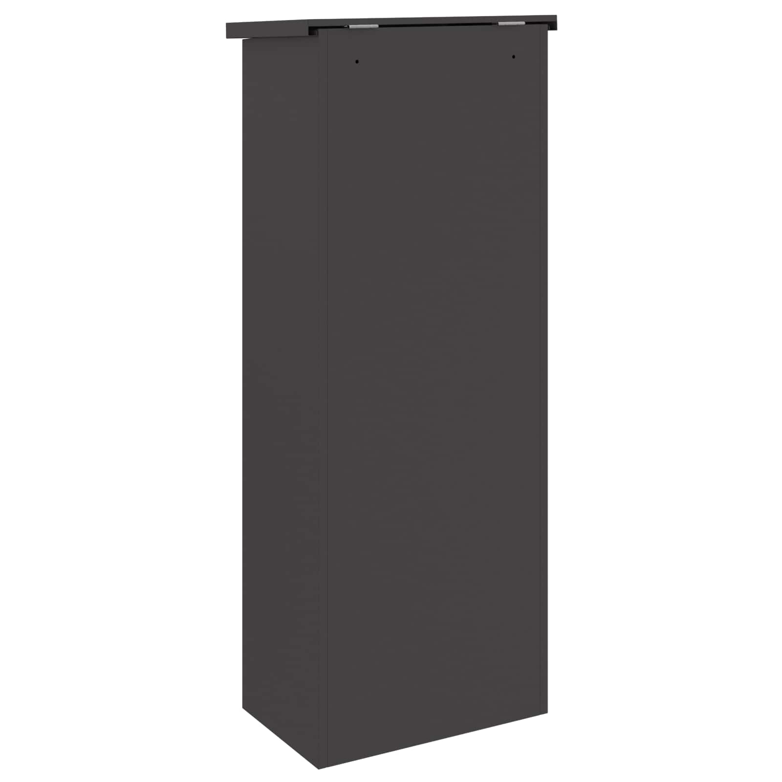 Pakket inwerp box met opslag Zwart 44,5 x 29 x 110,5 cm Staal is nu te koop bij PeponiXL, paradijselijk wonen!
