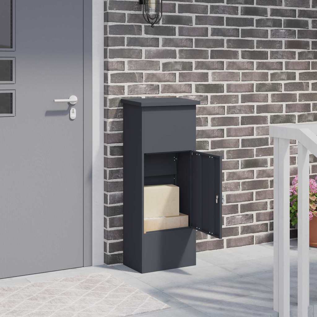Pakket inwerp box met slot Antraciet 44,5 x 29 x 110,5 cm Staal is nu te koop bij PeponiXL, paradijselijk wonen!