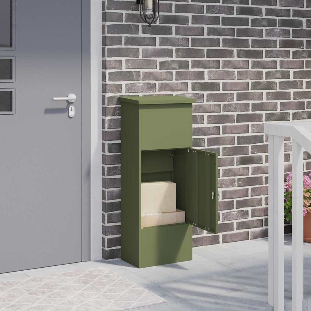 Pakket inwerp box Olijfgroen 44,5 x 29 x 110,5 cm Staal is nu te koop bij PeponiXL, paradijselijk wonen!