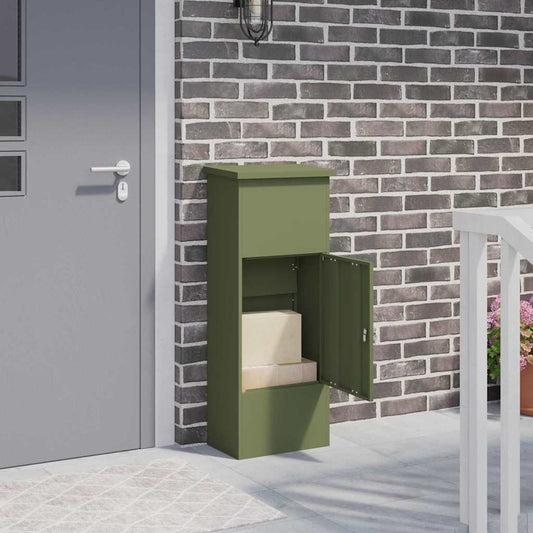 Pakket inwerp box Olijfgroen 44,5 x 29 x 110,5 cm Staal is nu te koop bij PeponiXL, paradijselijk wonen!