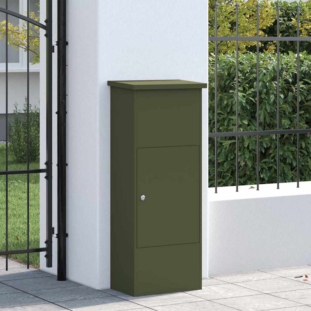 Pakket inwerp box Olijfgroen 44,5 x 29 x 110,5 cm Staal is nu te koop bij PeponiXL, paradijselijk wonen!