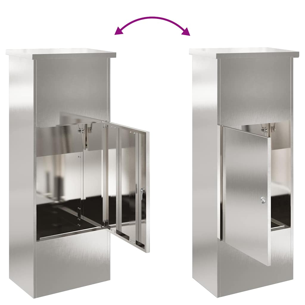Pakket inwerp box Zilver 44,5 x 29 x 110,5 cm Roestvrij staal is nu te koop bij PeponiXL, paradijselijk wonen!