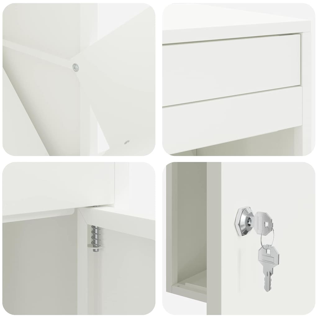 Pakket inwerp box met opslag Wit 41 x 38 x 103 cm Staal is nu te koop bij PeponiXL, paradijselijk wonen!