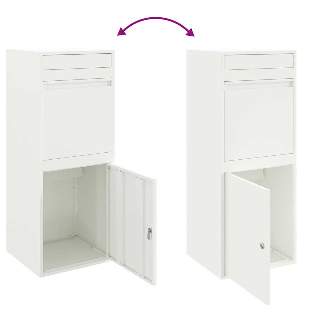 Pakket inwerp box met opslag Wit 41 x 38 x 103 cm Staal is nu te koop bij PeponiXL, paradijselijk wonen!