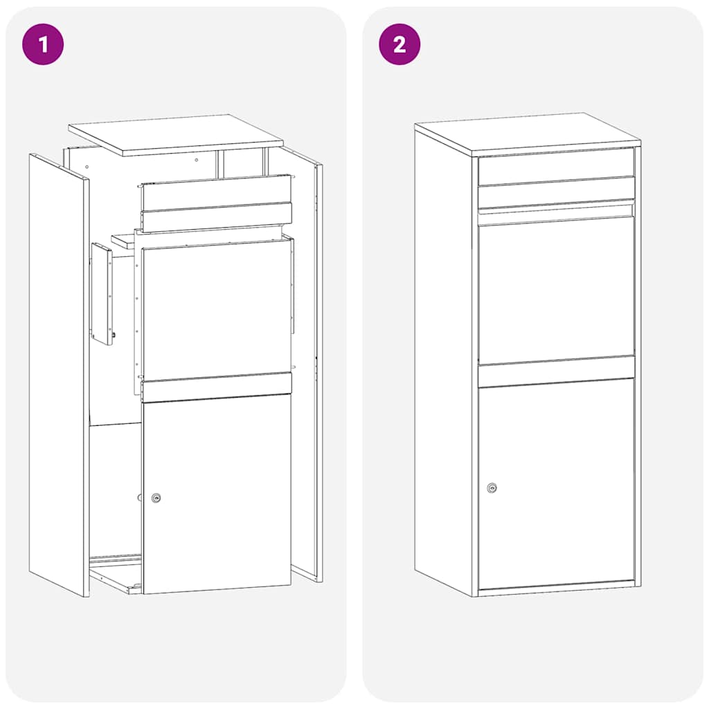 Pakket inwerp box met opslag Olijfgroen 41 x 38 x 103 cm Staal is nu te koop bij PeponiXL, paradijselijk wonen!