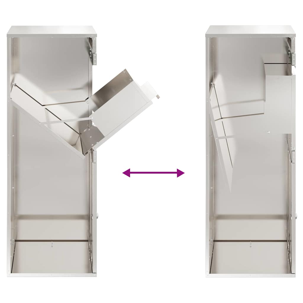 Pakket inwerp box Zilver 47,5 x 38 x 59 cm Roestvrij staal is nu te koop bij PeponiXL, paradijselijk wonen!