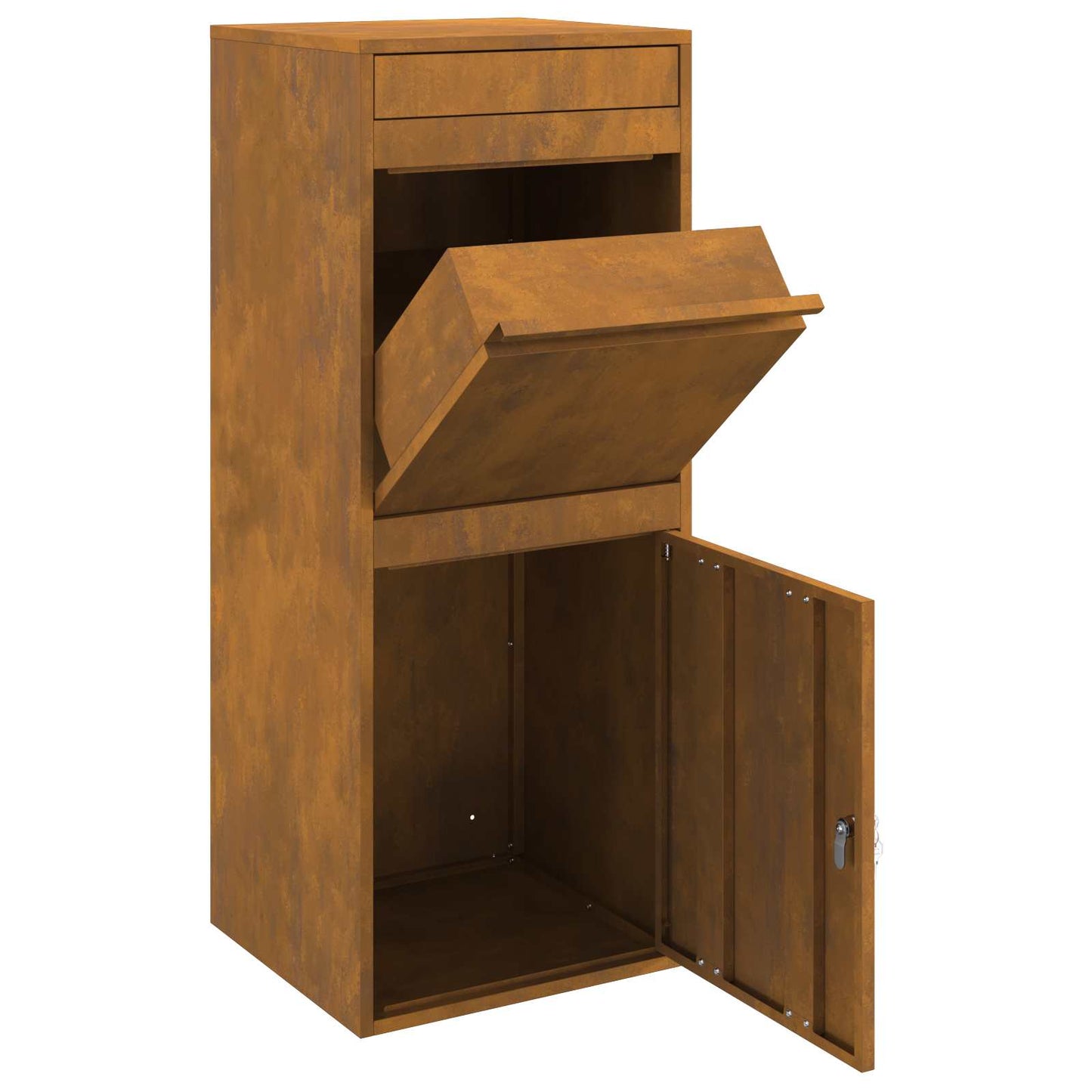 Pakket inwerp box Roestig 47,5 x 38 x 59 cm Cortenstaal is nu te koop bij PeponiXL, paradijselijk wonen!