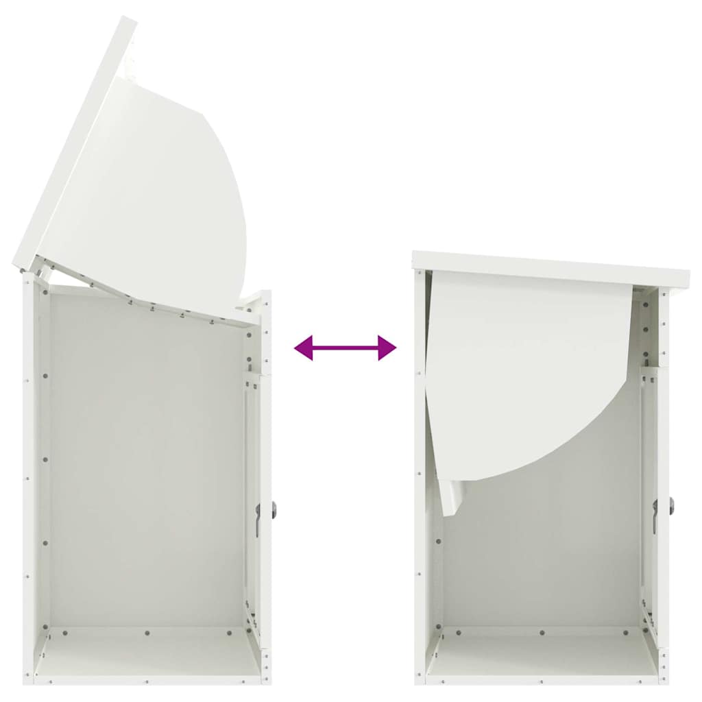 Pakket inwerp box met opslag Wit 47,5 x 38 x 59 cm Staal is nu te koop bij PeponiXL, paradijselijk wonen!