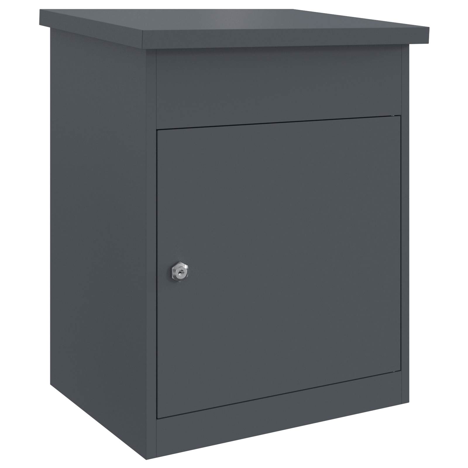 Pakket inwerp box met opslag Antraciet 47,5 x 38 x 59 cm Staal is nu te koop bij PeponiXL, paradijselijk wonen!