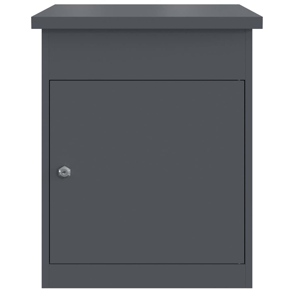 Pakket inwerp box met opslag Antraciet 47,5 x 38 x 59 cm Staal is nu te koop bij PeponiXL, paradijselijk wonen!