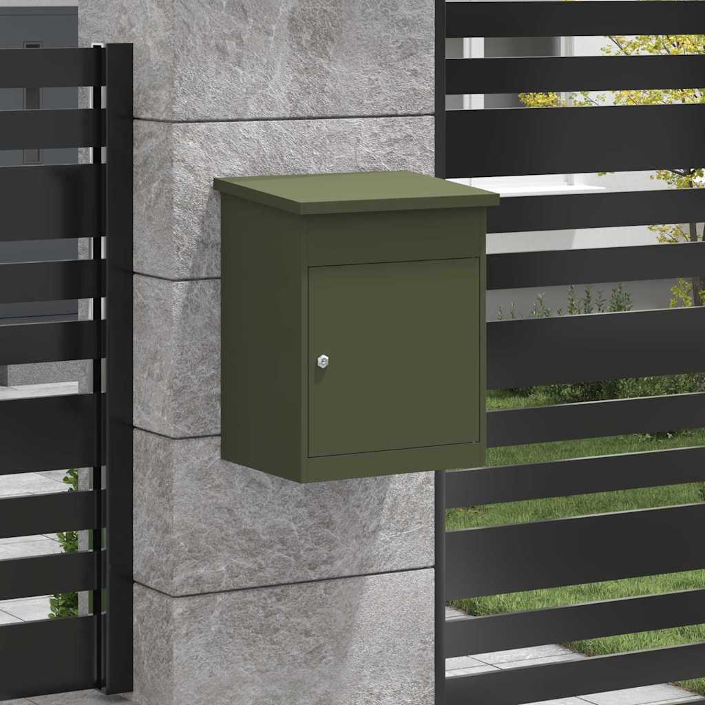 Pakket inwerp box met opslag Olijfgroen 47,5 x 38 x 59 cm Staal is nu te koop bij PeponiXL, paradijselijk wonen!