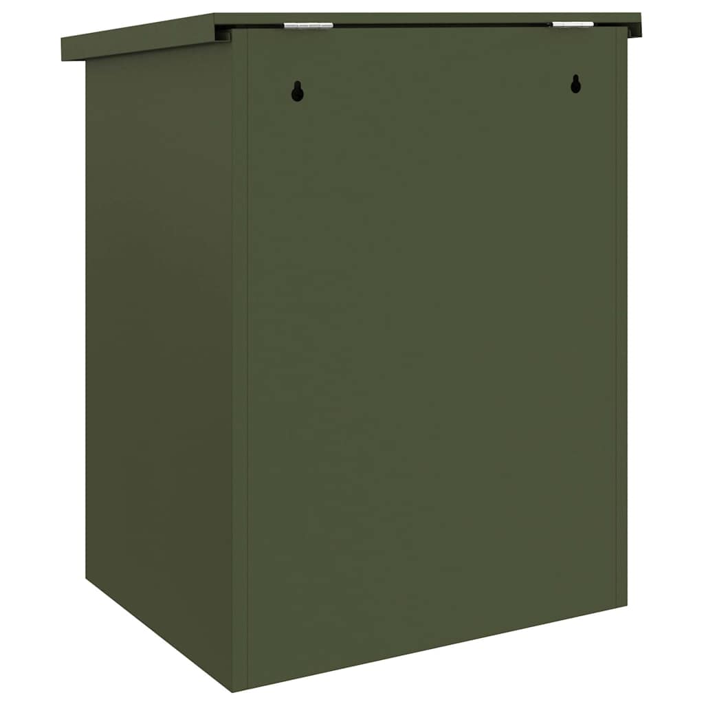 Pakket inwerp box met opslag Olijfgroen 47,5 x 38 x 59 cm Staal is nu te koop bij PeponiXL, paradijselijk wonen!