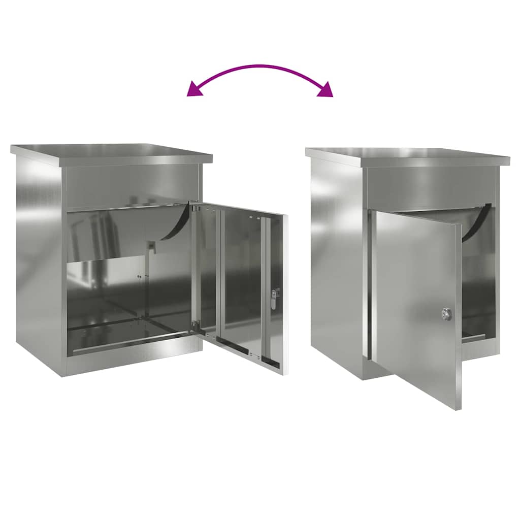 Pakket inwerp box Zwart 47,5 x 38 x 59 cm Gegalvaniseerd staal is nu te koop bij PeponiXL, paradijselijk wonen!