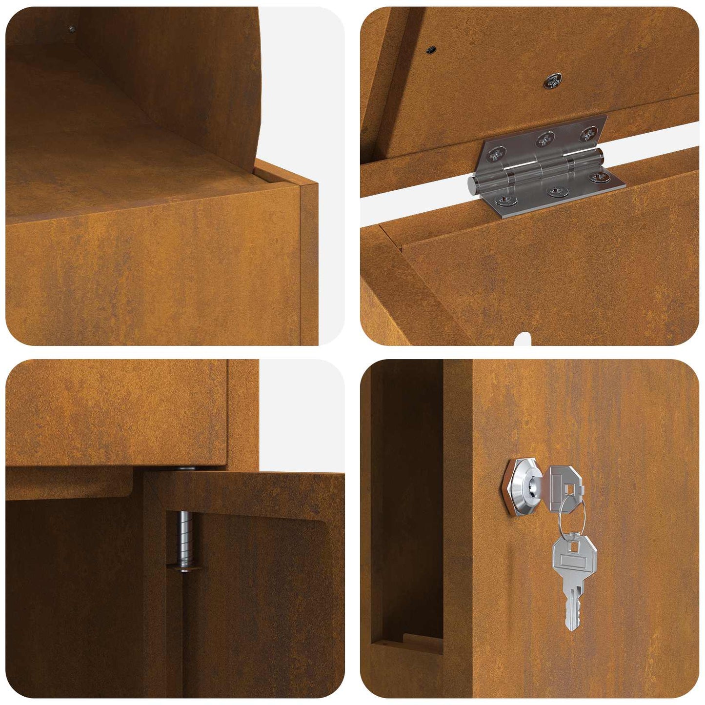 Pakket inwerp box Roestig 47,5 x 38 x 59 cm Cortenstaal is nu te koop bij PeponiXL, paradijselijk wonen!