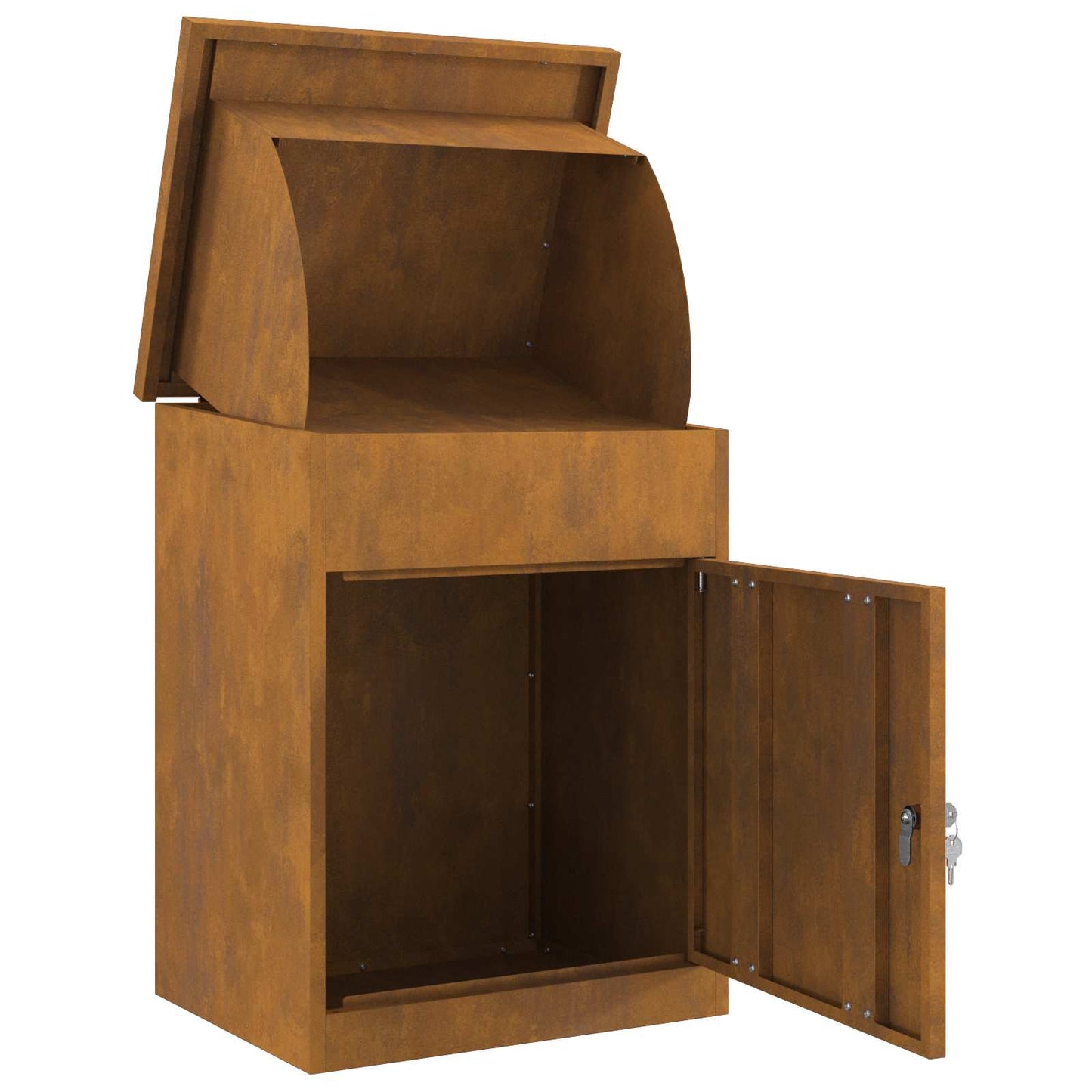 Pakket inwerp box Roestig 47,5 x 38 x 59 cm Cortenstaal is nu te koop bij PeponiXL, paradijselijk wonen!