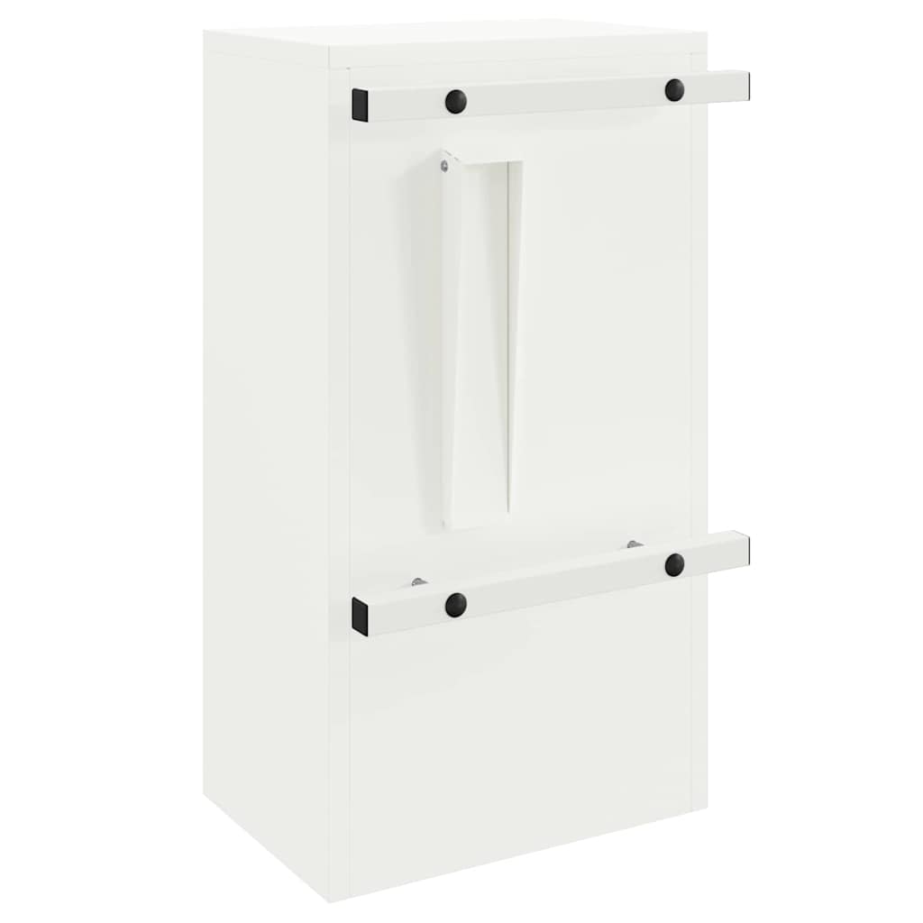 Brievenbus met opslag met de deur Wit 30 x 20 x 55 cm Staal is nu te koop bij PeponiXL, paradijselijk wonen!
