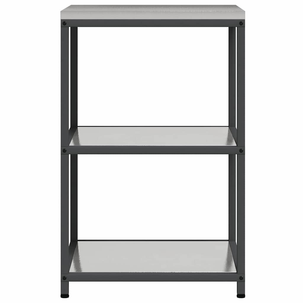 Keukenopslag met plank met opslag Zilver 60 x 50 x 92 cm Staal is nu te koop bij PeponiXL, paradijselijk wonen!