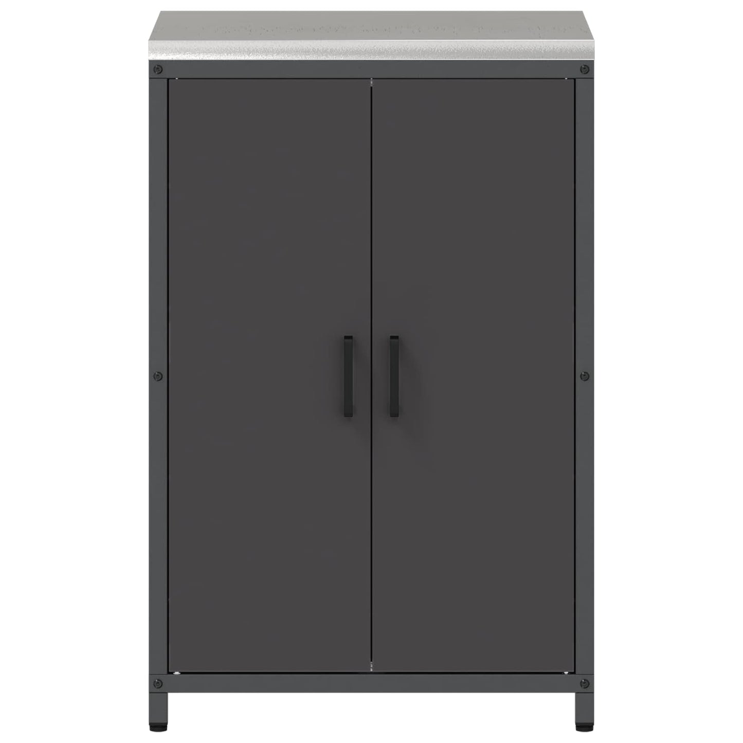 Keukenopslag met plank met opslag Zwart 60 x 50 x 92 cm Staal is nu te koop bij PeponiXL, paradijselijk wonen!