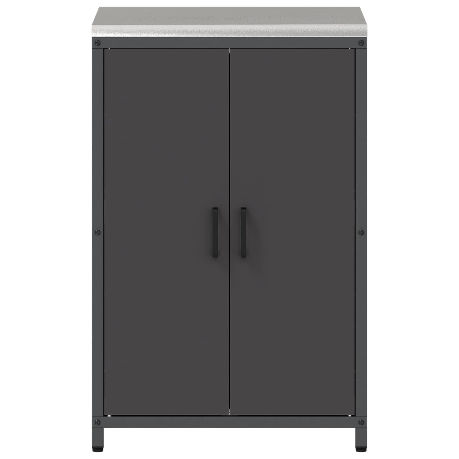 Keukenopslag met plank met opslag Zwart 60 x 50 x 92 cm Staal is nu te koop bij PeponiXL, paradijselijk wonen!