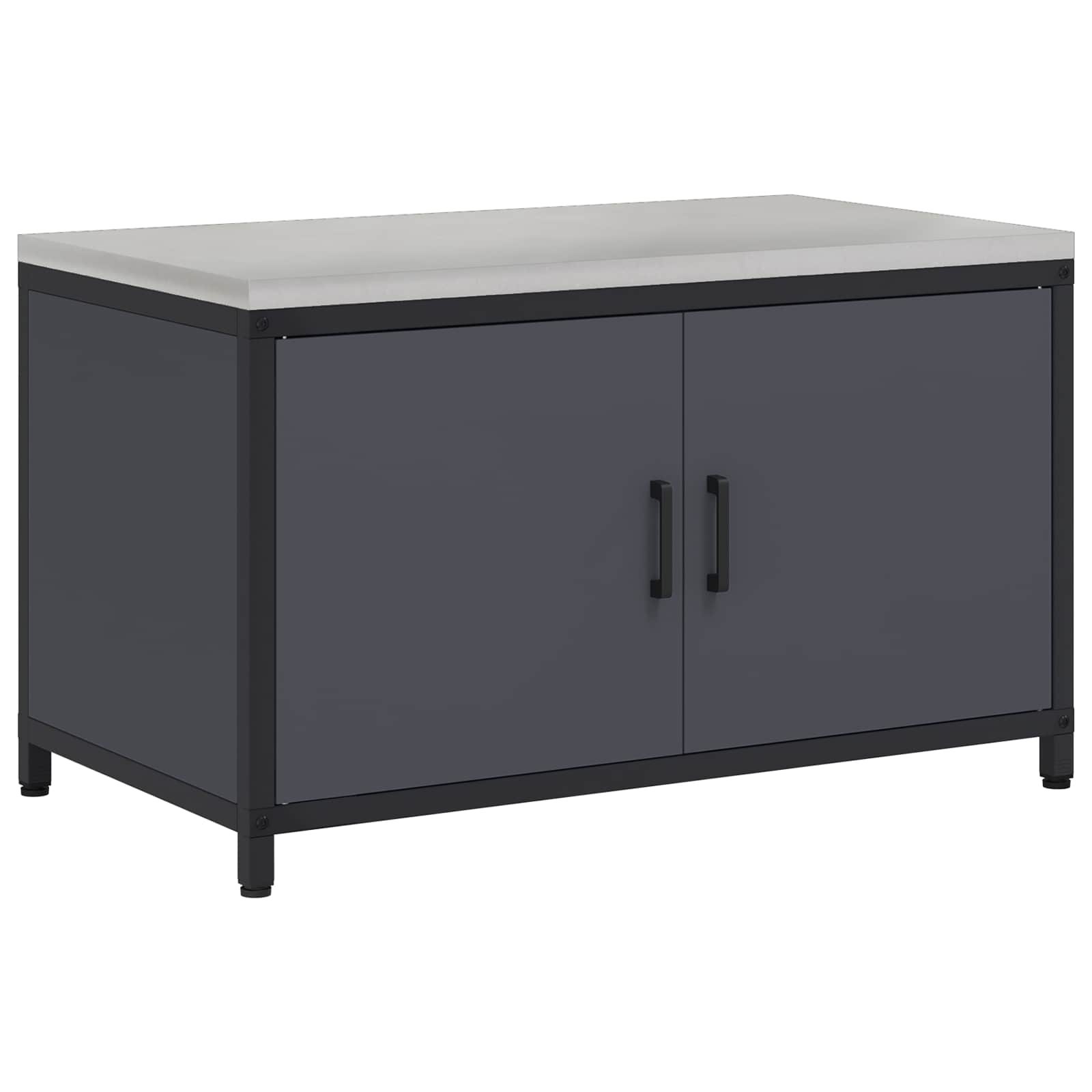 Keukenopslag met plank Antraciet 90 x 50 x 53 cm Staal is nu te koop bij PeponiXL, paradijselijk wonen!