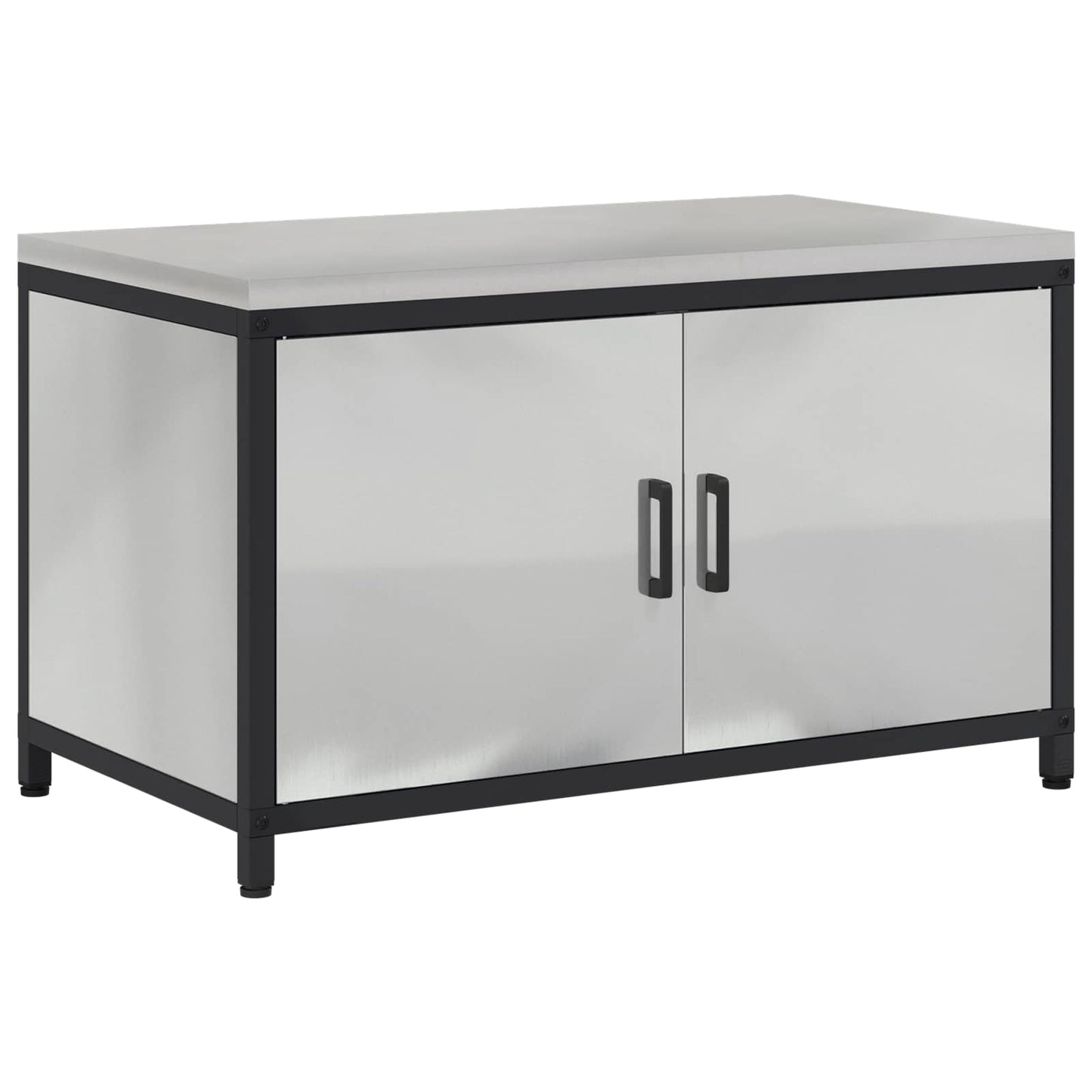 Keukenopslag met plank met opslag Zilver 90 x 50 x 53 cm Staal is nu te koop bij PeponiXL, paradijselijk wonen!