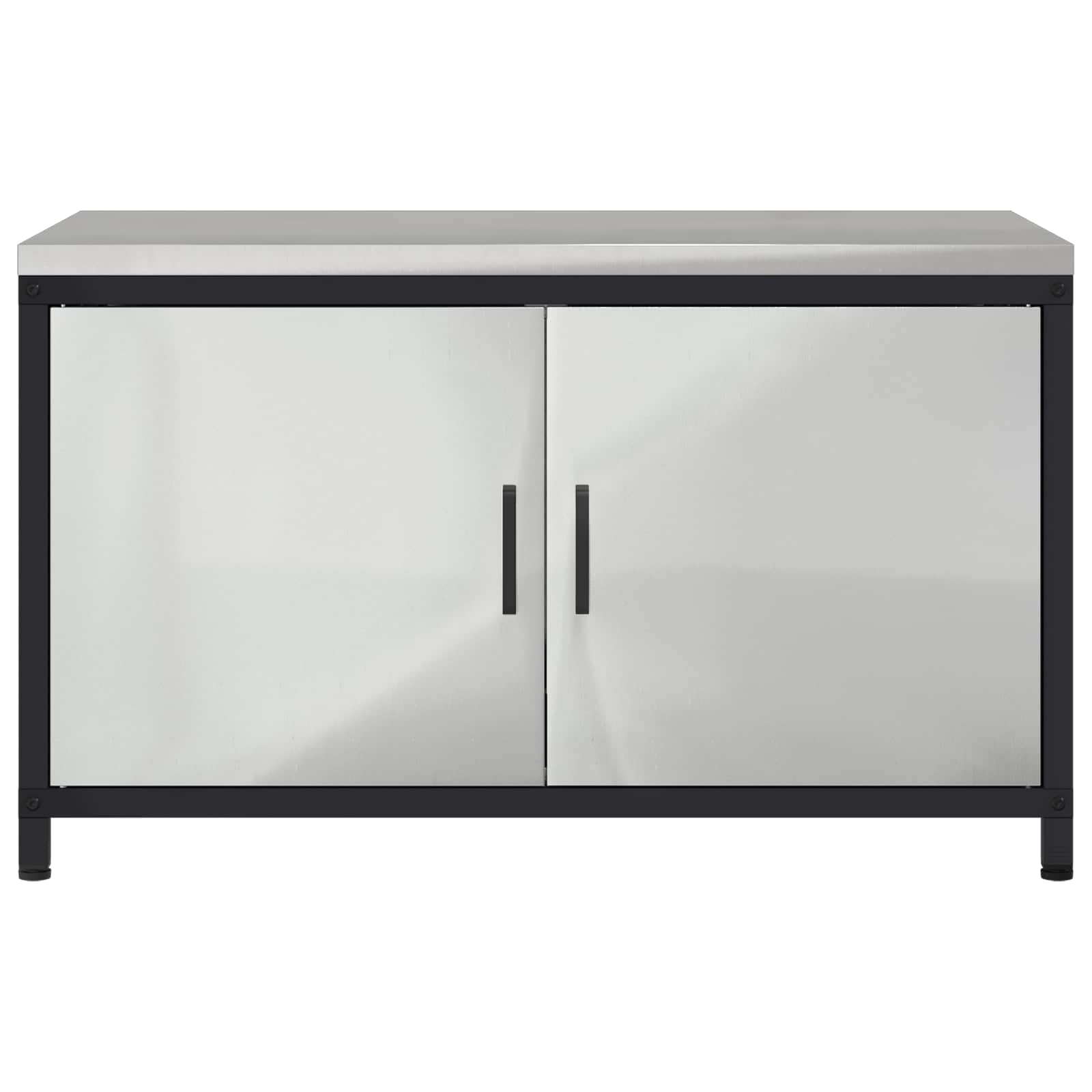 Keukenopslag met plank met opslag Zilver 90 x 50 x 53 cm Staal is nu te koop bij PeponiXL, paradijselijk wonen!