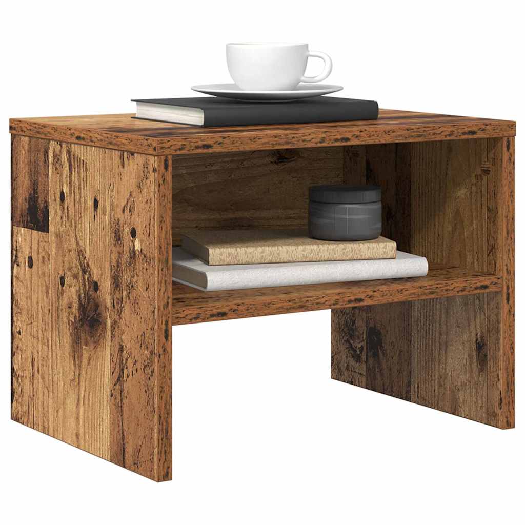 Nachtkastje Oud hout 40 x 40 x 30 cm Bewerkt hout is nu te koop bij PeponiXL, paradijselijk wonen!