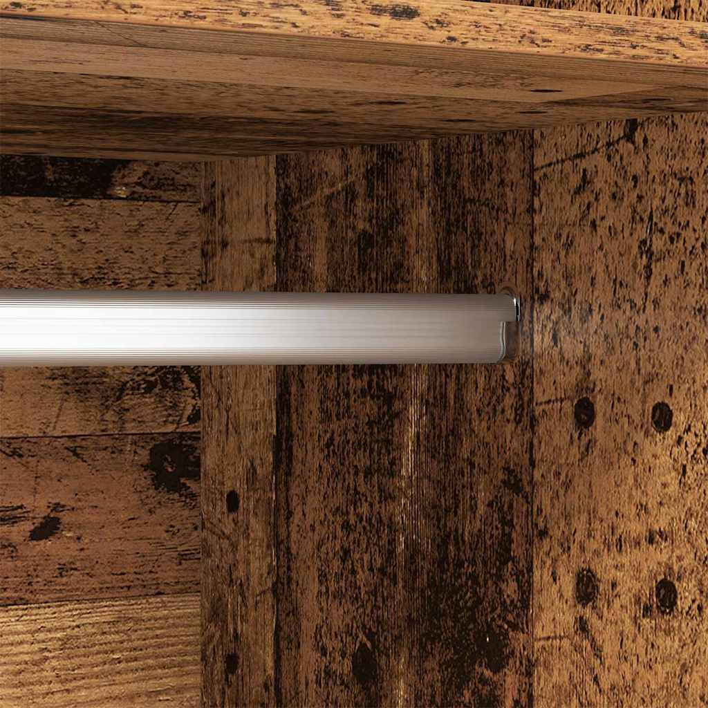 Kledingkast met plank Oudhout 50 x 50 x 200 cm Bewerkt hout is nu te koop bij PeponiXL, paradijselijk wonen!