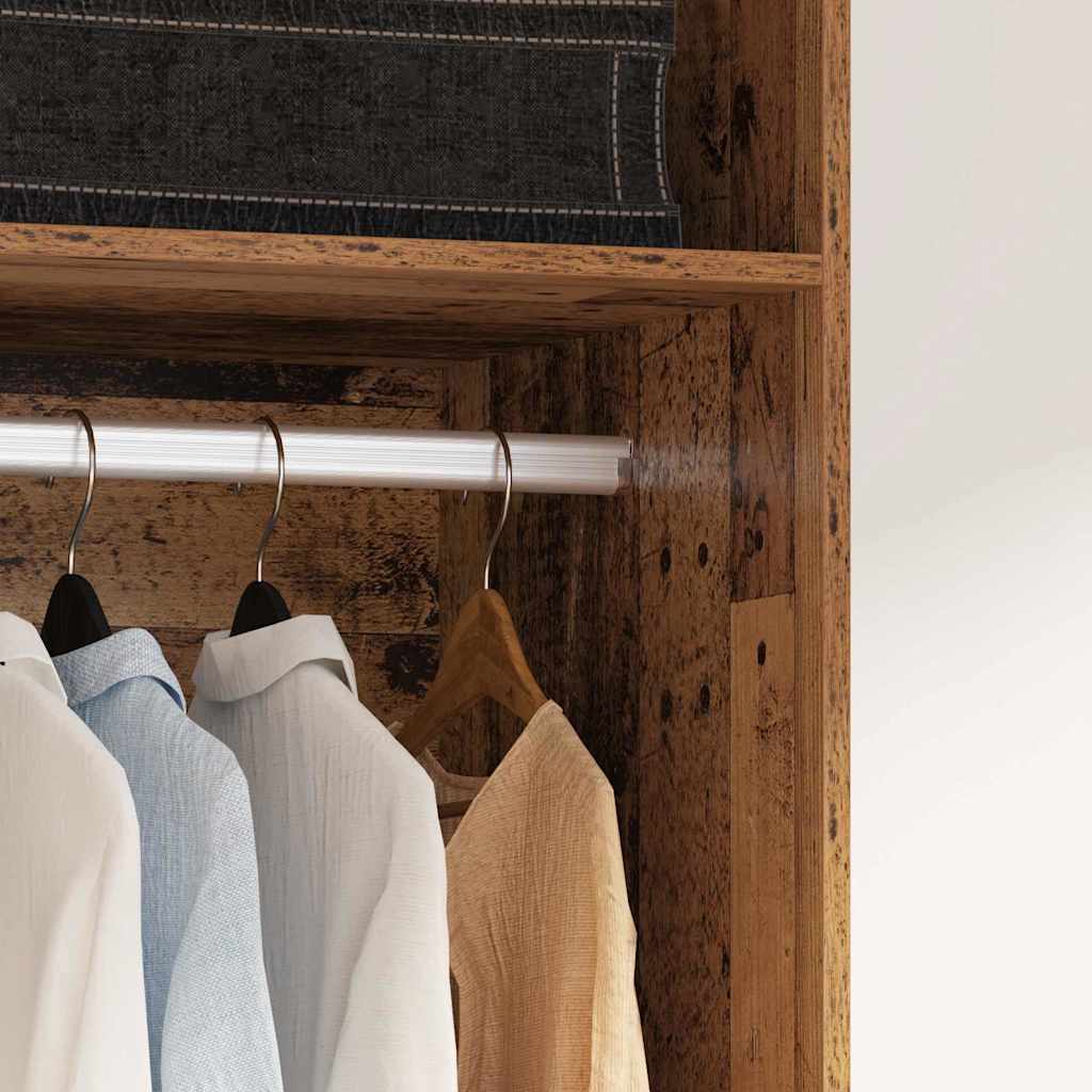 Kledingkast met plank Oudhout 50 x 50 x 200 cm Bewerkt hout is nu te koop bij PeponiXL, paradijselijk wonen!