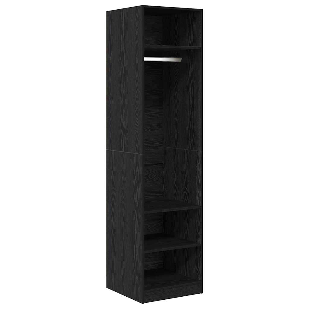 Kledingkast met plank Zwart Eiken 50 x 50 x 200 cm Bewerkt hout is nu te koop bij PeponiXL, paradijselijk wonen!