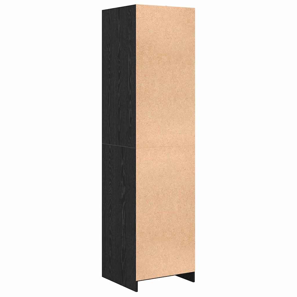 Kledingkast met plank Zwart Eiken 50 x 50 x 200 cm Bewerkt hout is nu te koop bij PeponiXL, paradijselijk wonen!
