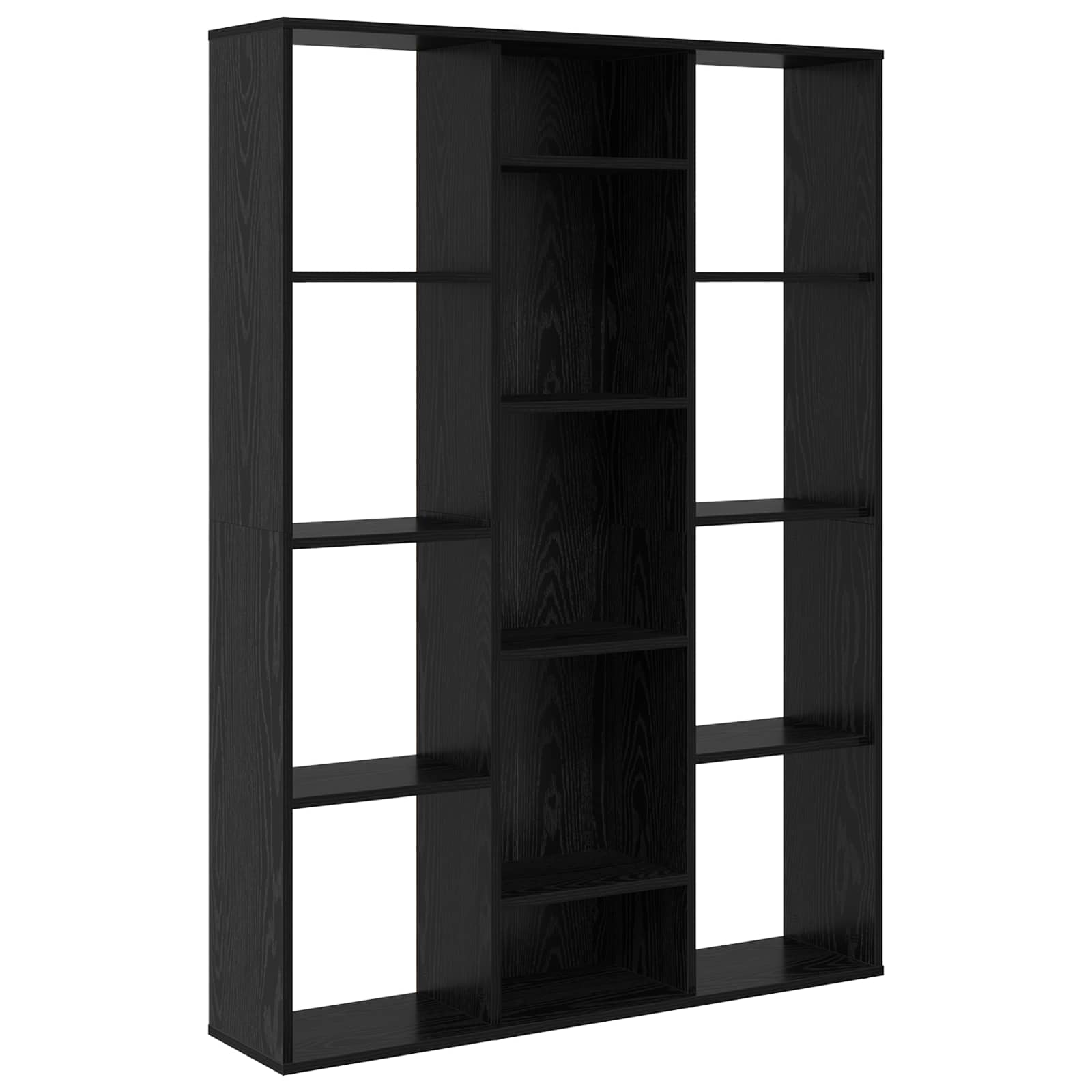 Kamerverdeler Zwart Eiken 100 x 24 x 140 cm Bewerkt hout is nu te koop bij PeponiXL, paradijselijk wonen!
