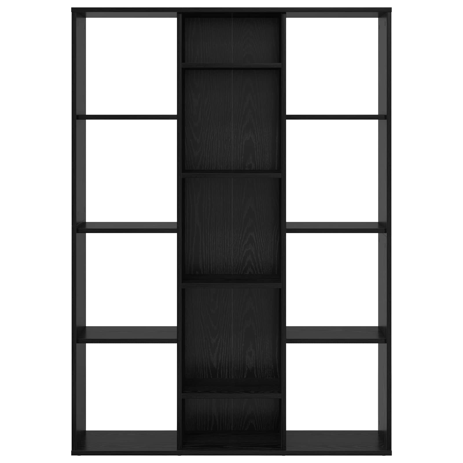 Kamerverdeler Zwart Eiken 100 x 24 x 140 cm Bewerkt hout is nu te koop bij PeponiXL, paradijselijk wonen!