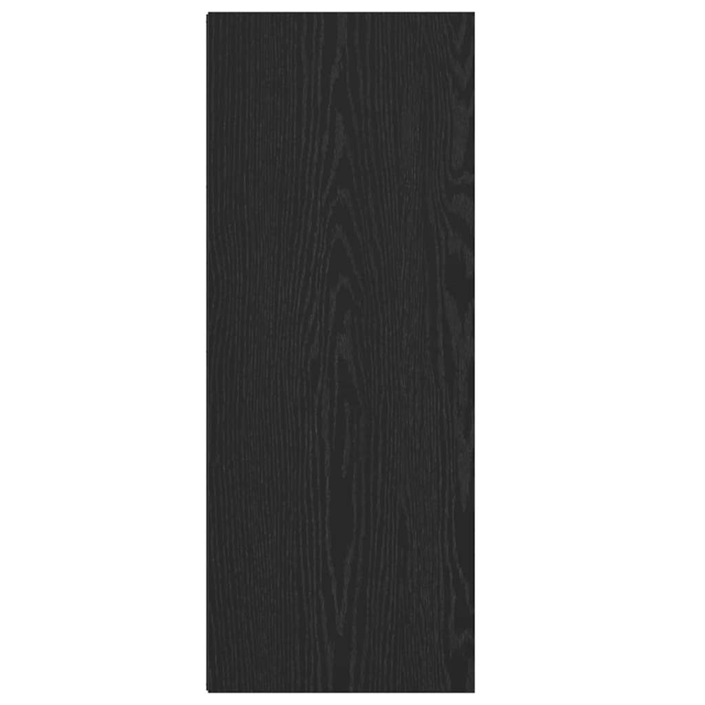 Boekenkast Zwart Eiken 40 x 30 x 77 cm Bewerkt hout is nu te koop bij PeponiXL, paradijselijk wonen!