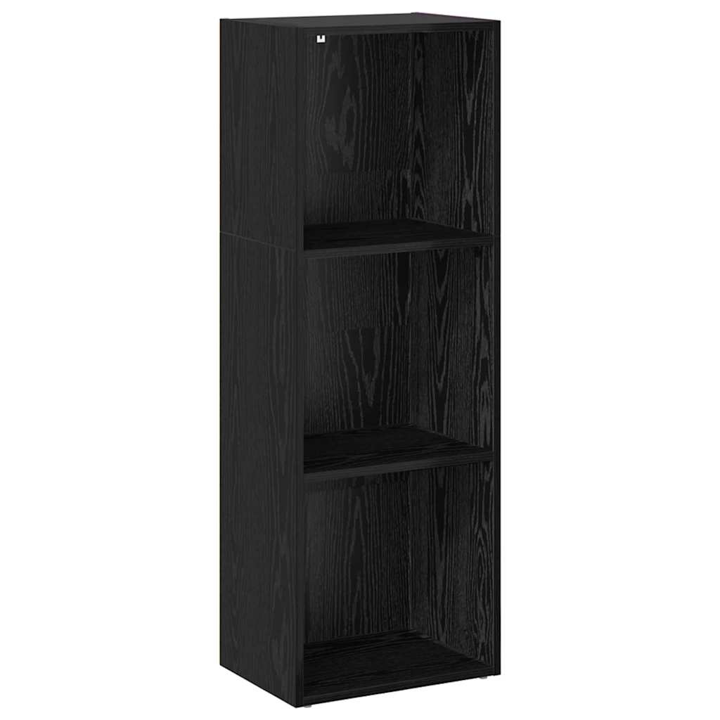 Boekenkast Zwart Eiken 40 x 30 x 114 cm Bewerkt hout is nu te koop bij PeponiXL, paradijselijk wonen!