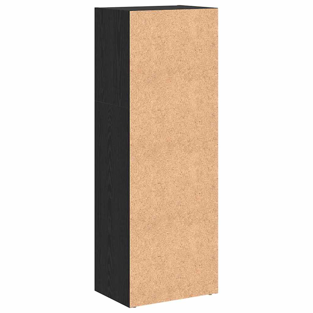 Boekenkast Zwart Eiken 40 x 30 x 114 cm Bewerkt hout is nu te koop bij PeponiXL, paradijselijk wonen!