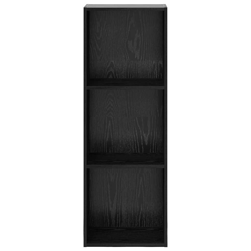 Boekenkast Zwart Eiken 40 x 30 x 114 cm Bewerkt hout is nu te koop bij PeponiXL, paradijselijk wonen!