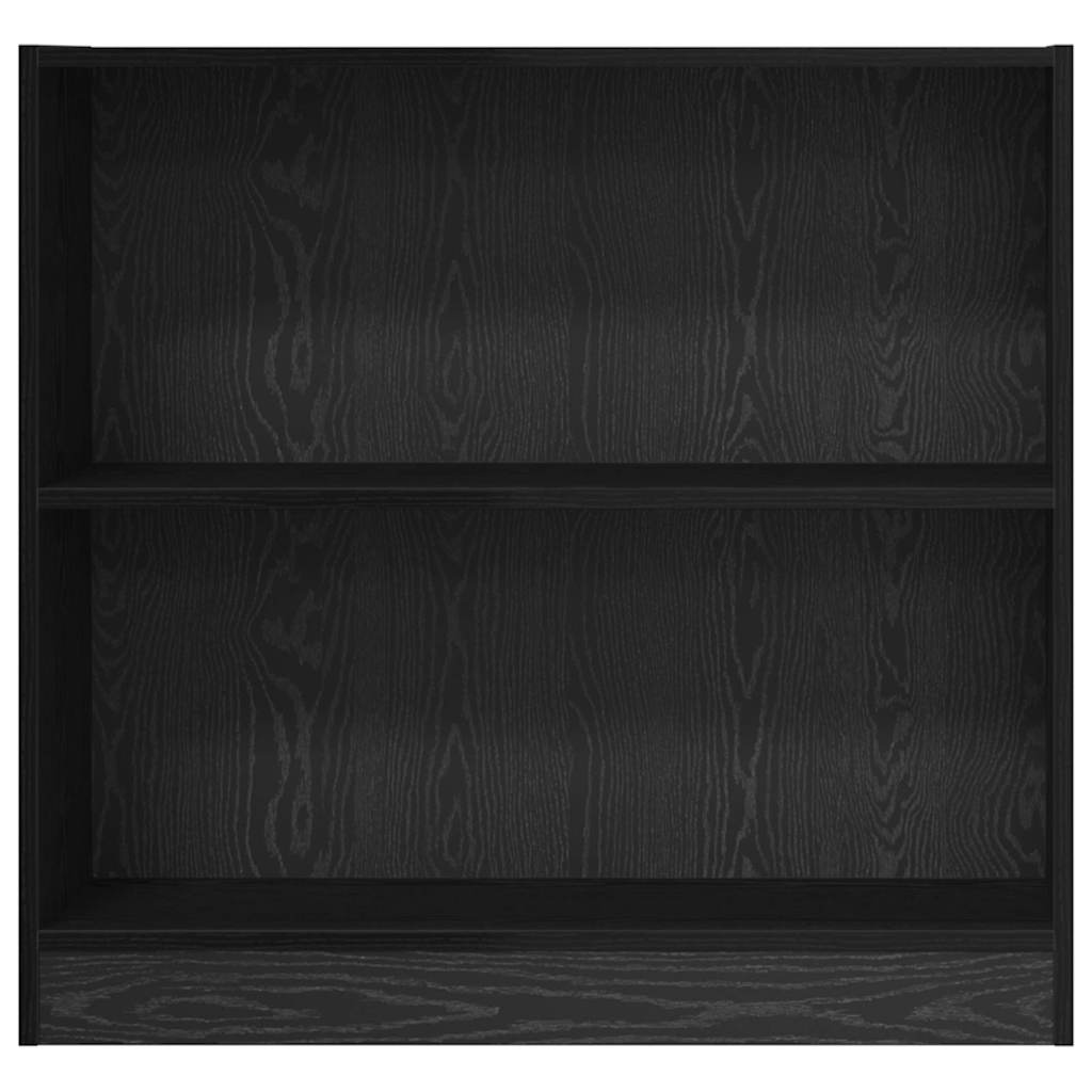 Boekenkast Zwart Eiken 80 x 24 x 76 cm Bewerkt hout is nu te koop bij PeponiXL, paradijselijk wonen!