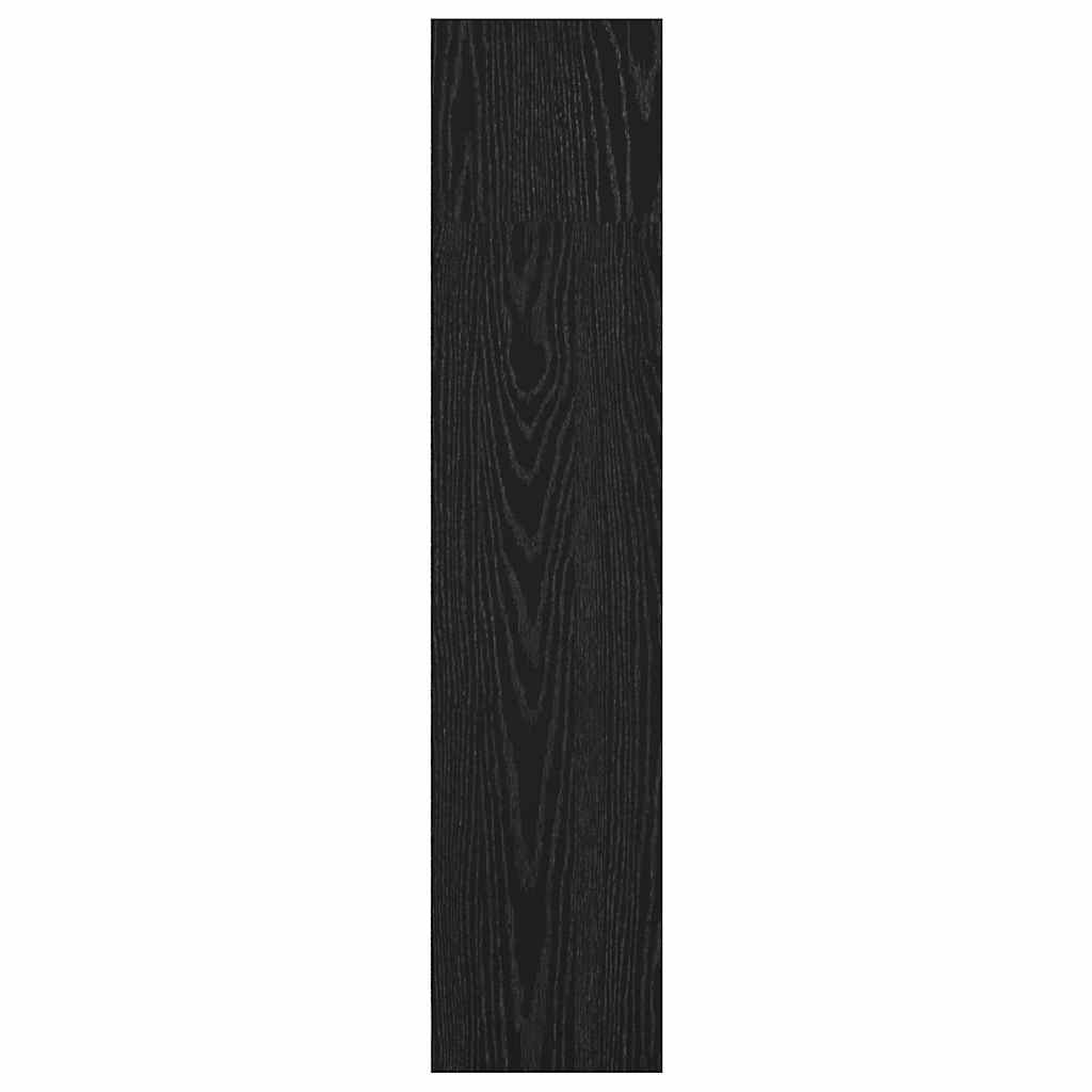Boekenkast Zwart Eiken 80 x 24 x 109 cm Bewerkt hout is nu te koop bij PeponiXL, paradijselijk wonen!