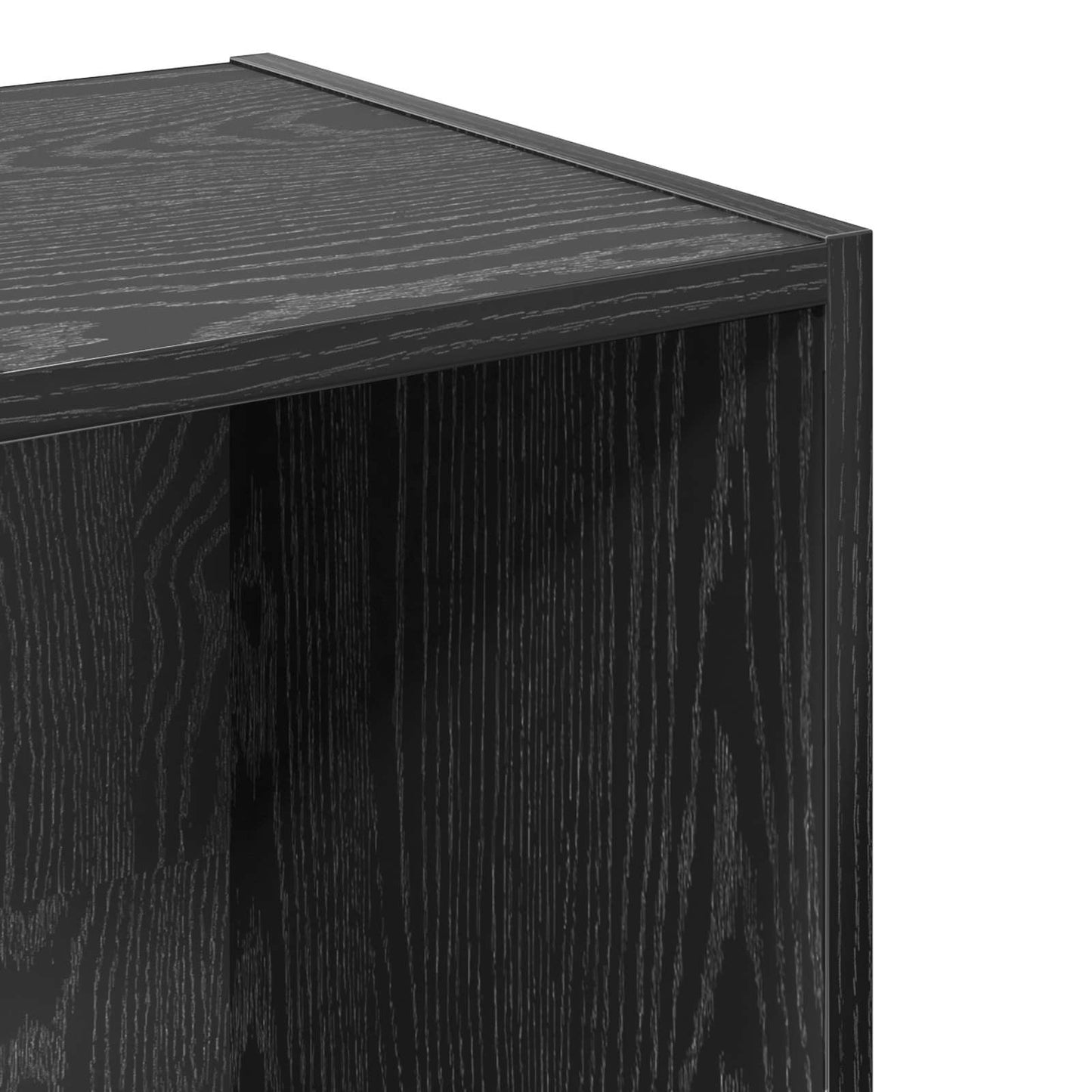 Boekenkast Zwart Eiken 40 x 30 x 152 cm Bewerkt hout is nu te koop bij PeponiXL, paradijselijk wonen!
