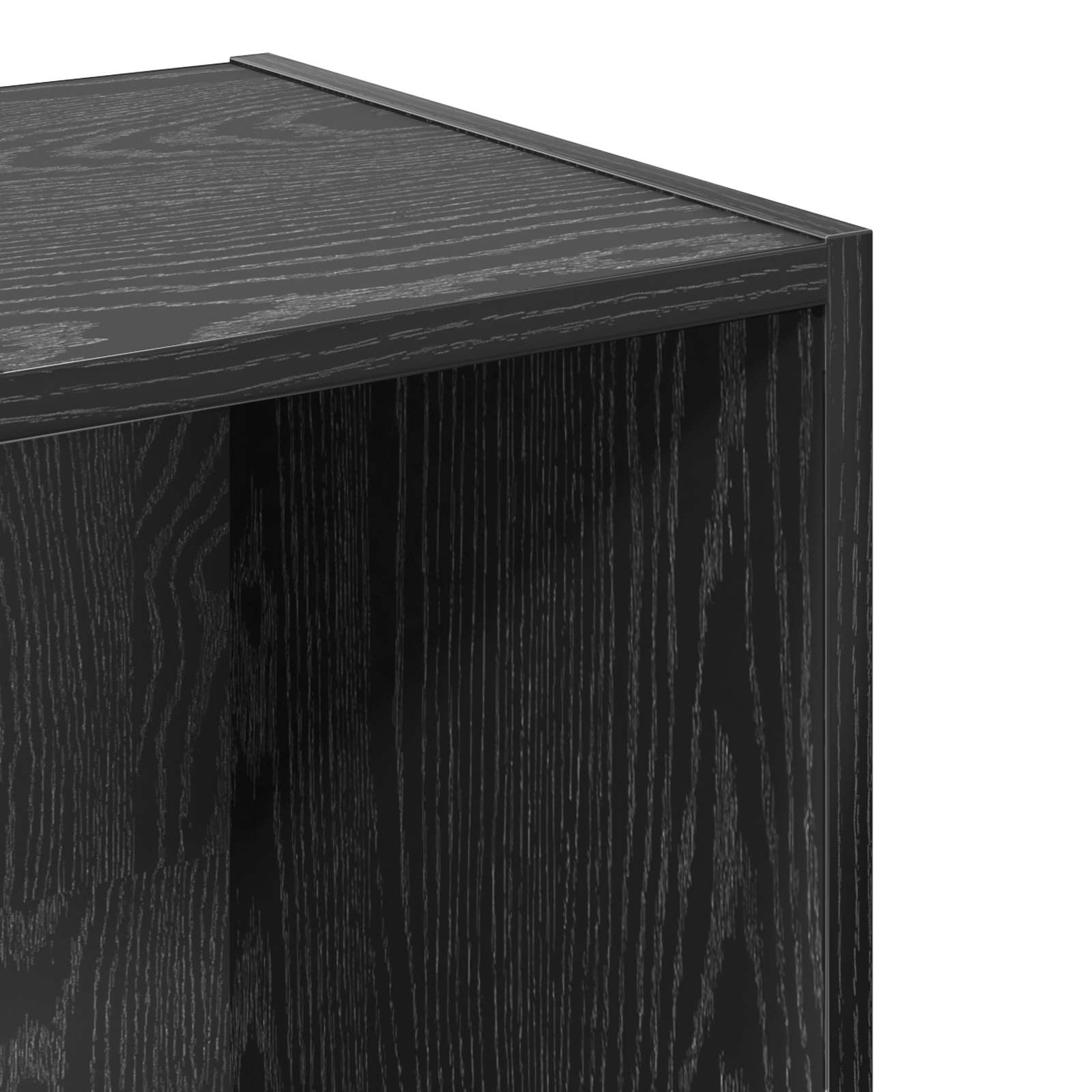 Boekenkast Zwart Eiken 40 x 30 x 152 cm Bewerkt hout is nu te koop bij PeponiXL, paradijselijk wonen!