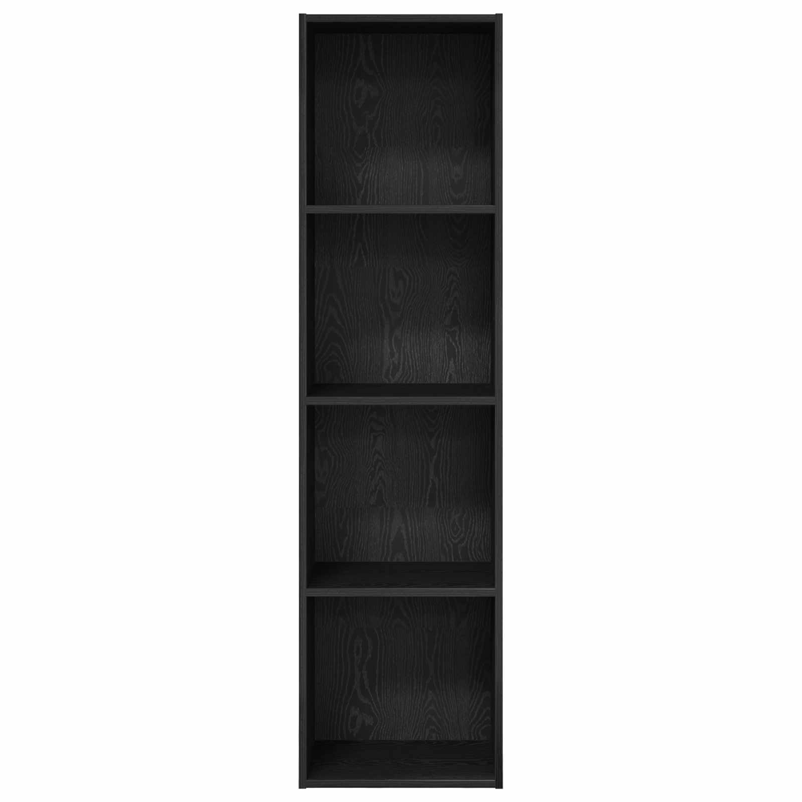 Boekenkast Zwart Eiken 40 x 30 x 152 cm Bewerkt hout is nu te koop bij PeponiXL, paradijselijk wonen!