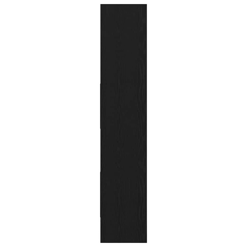 Boekenkast Zwart Eiken 40 x 35 x 180 cm Bewerkt hout is nu te koop bij PeponiXL, paradijselijk wonen!